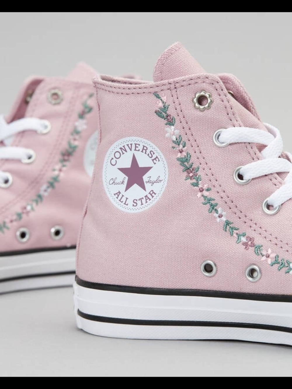 ConverseGirls' Chuck Taylor All Star Pink Feline Florals Shoes Youth Size 6
